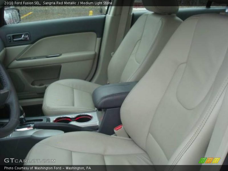 Sangria Red Metallic / Medium Light Stone 2010 Ford Fusion SEL