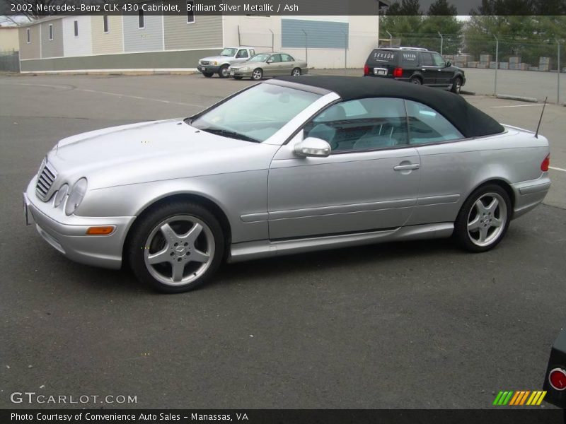 Brilliant Silver Metallic / Ash 2002 Mercedes-Benz CLK 430 Cabriolet