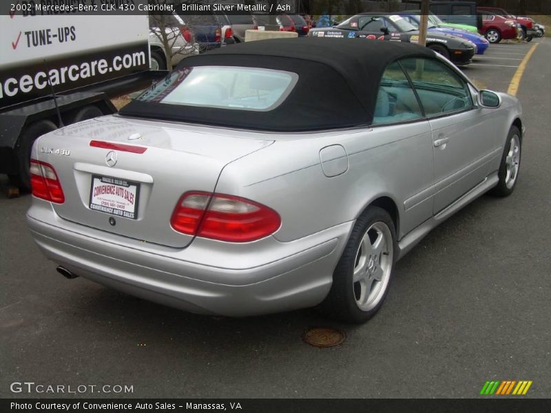 Brilliant Silver Metallic / Ash 2002 Mercedes-Benz CLK 430 Cabriolet