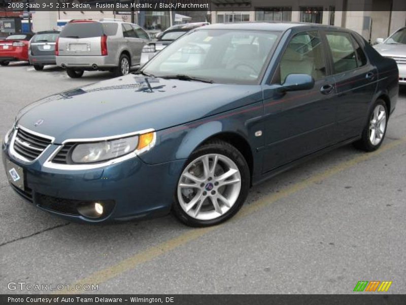 Fusion Blue Metallic / Black/Parchment 2008 Saab 9-5 2.3T Sedan