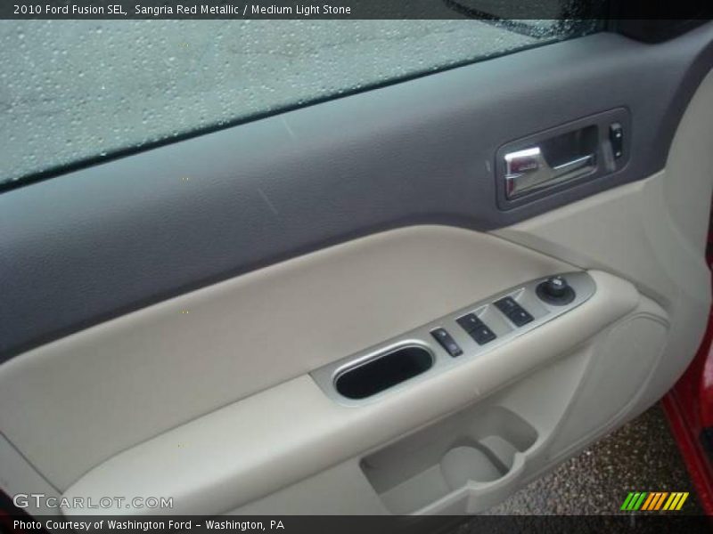 Sangria Red Metallic / Medium Light Stone 2010 Ford Fusion SEL