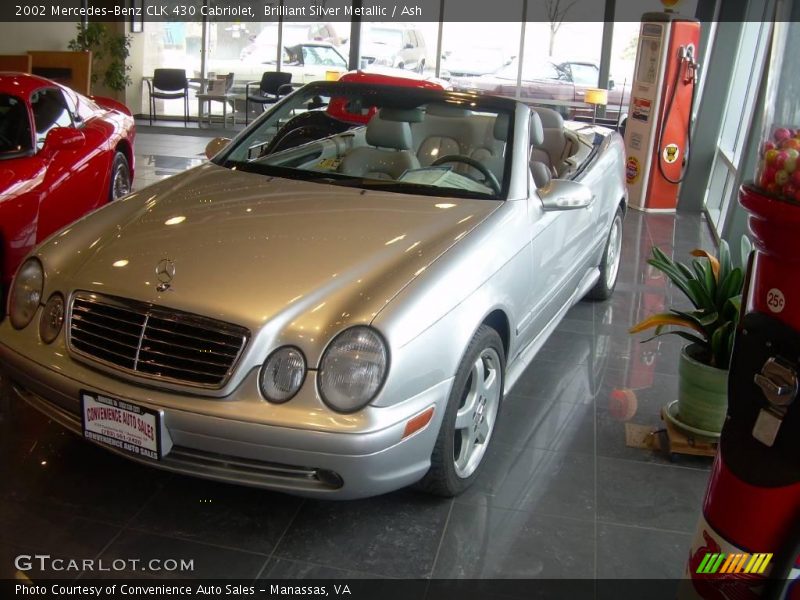 Brilliant Silver Metallic / Ash 2002 Mercedes-Benz CLK 430 Cabriolet