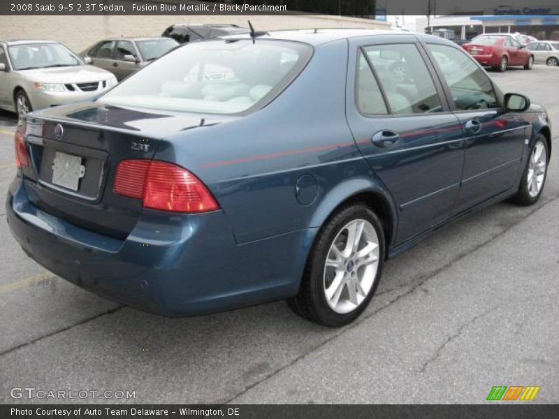 Fusion Blue Metallic / Black/Parchment 2008 Saab 9-5 2.3T Sedan