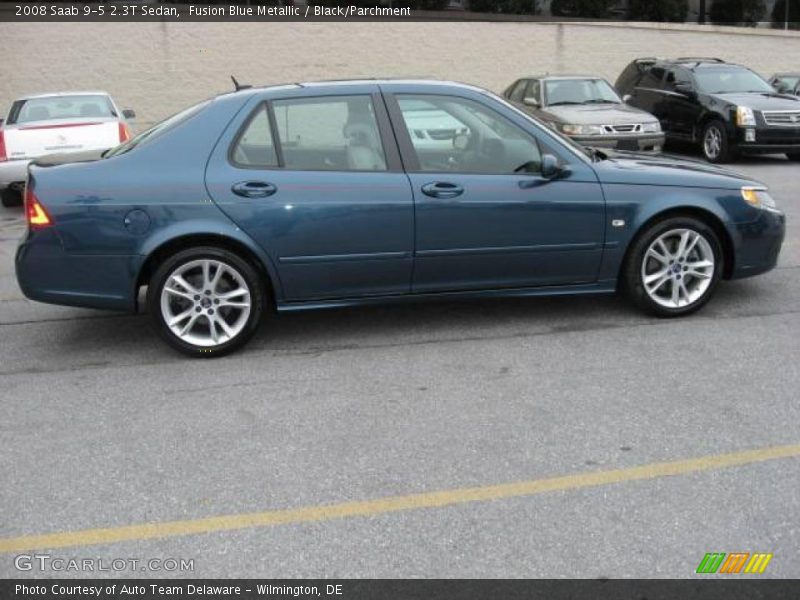 Fusion Blue Metallic / Black/Parchment 2008 Saab 9-5 2.3T Sedan