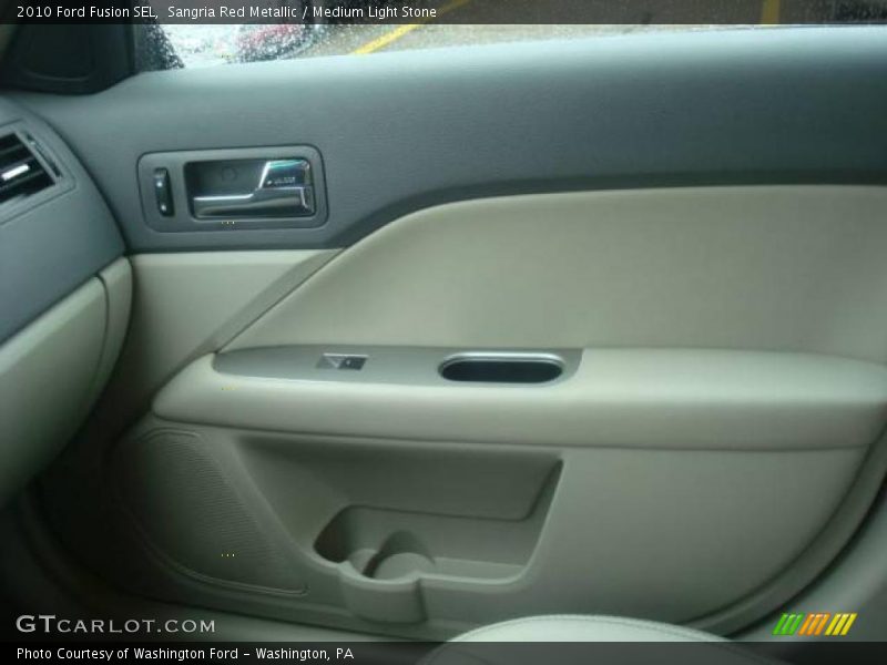 Sangria Red Metallic / Medium Light Stone 2010 Ford Fusion SEL