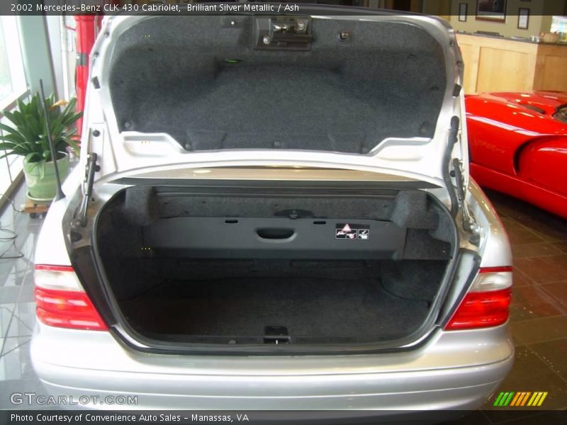 Brilliant Silver Metallic / Ash 2002 Mercedes-Benz CLK 430 Cabriolet