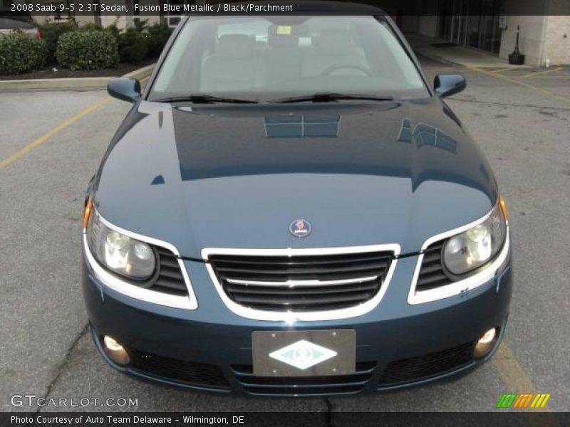 Fusion Blue Metallic / Black/Parchment 2008 Saab 9-5 2.3T Sedan