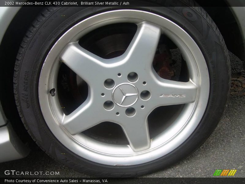 Brilliant Silver Metallic / Ash 2002 Mercedes-Benz CLK 430 Cabriolet