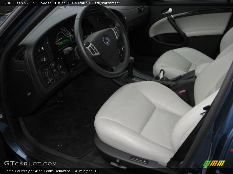 Fusion Blue Metallic / Black/Parchment 2008 Saab 9-5 2.3T Sedan