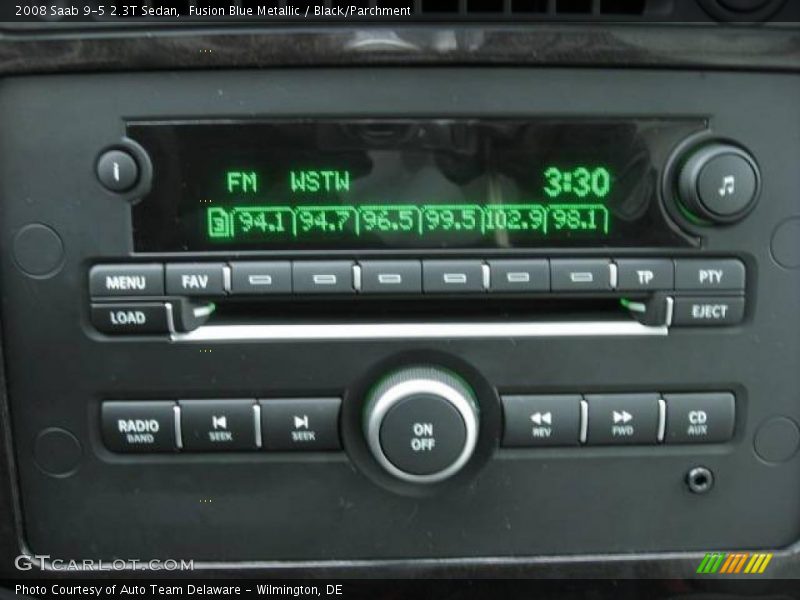 Fusion Blue Metallic / Black/Parchment 2008 Saab 9-5 2.3T Sedan
