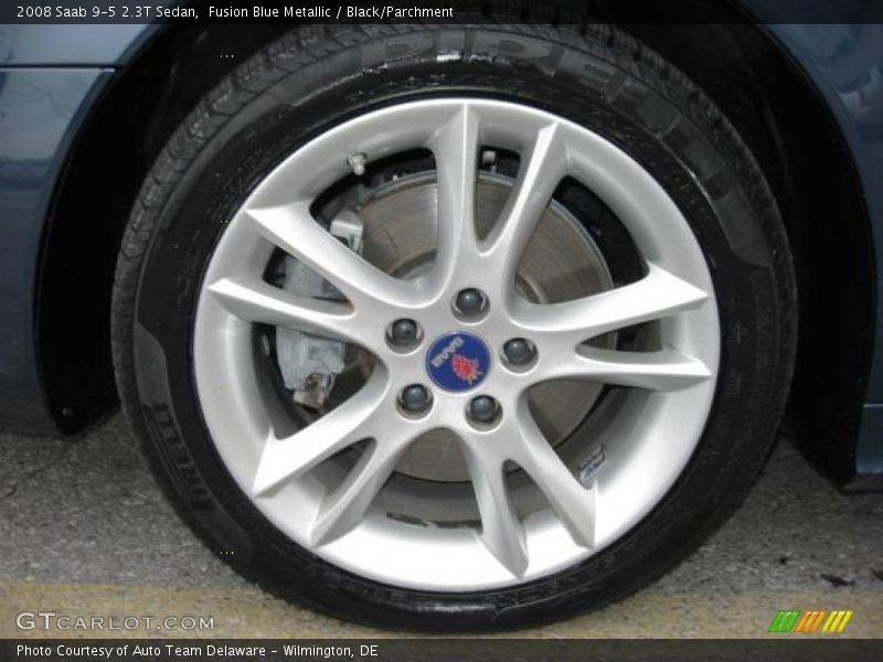 Fusion Blue Metallic / Black/Parchment 2008 Saab 9-5 2.3T Sedan
