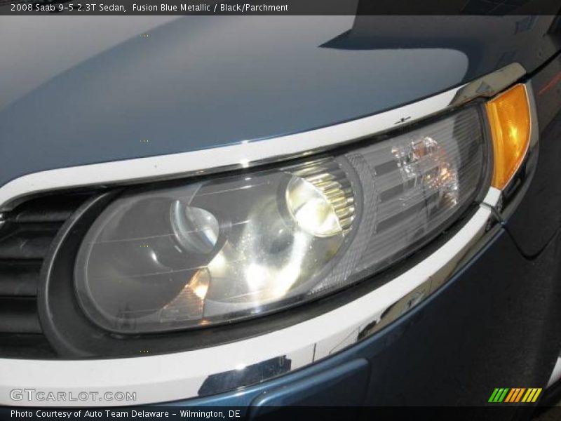 Fusion Blue Metallic / Black/Parchment 2008 Saab 9-5 2.3T Sedan