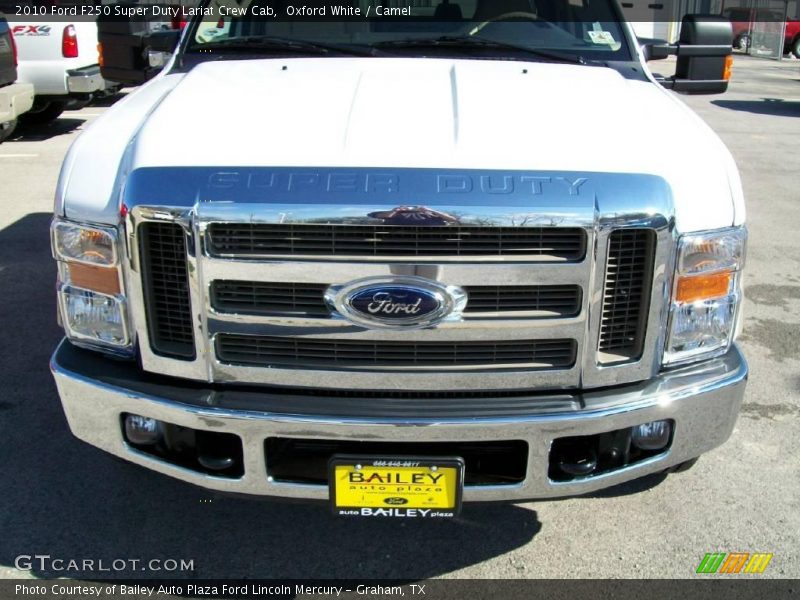 Oxford White / Camel 2010 Ford F250 Super Duty Lariat Crew Cab