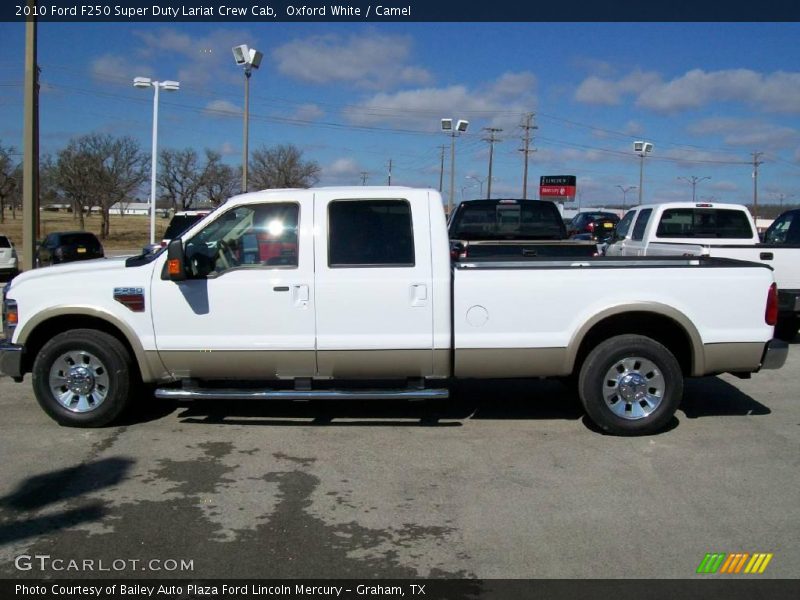 Oxford White / Camel 2010 Ford F250 Super Duty Lariat Crew Cab