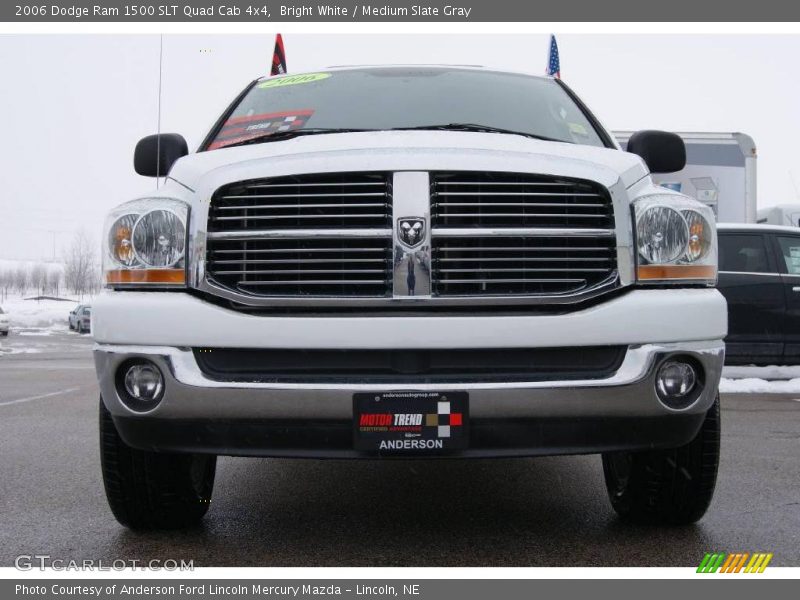 Bright White / Medium Slate Gray 2006 Dodge Ram 1500 SLT Quad Cab 4x4