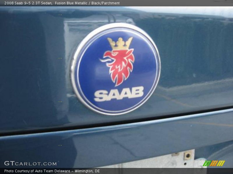 Fusion Blue Metallic / Black/Parchment 2008 Saab 9-5 2.3T Sedan