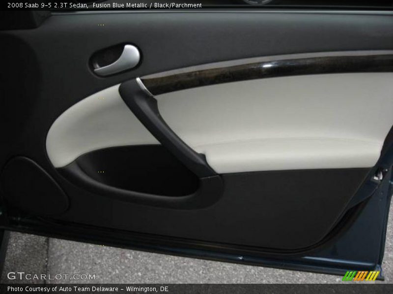 Fusion Blue Metallic / Black/Parchment 2008 Saab 9-5 2.3T Sedan