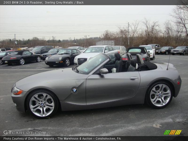 Sterling Grey Metallic / Black 2003 BMW Z4 3.0i Roadster