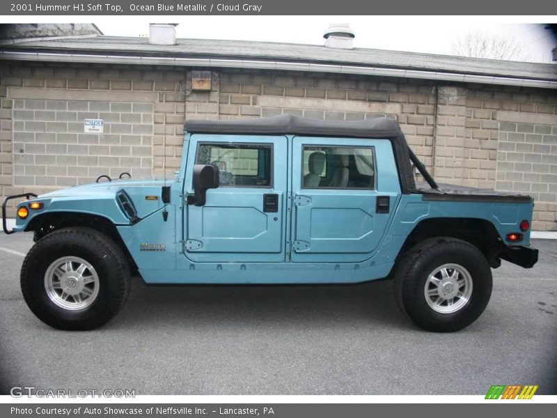 Ocean Blue Metallic / Cloud Gray 2001 Hummer H1 Soft Top