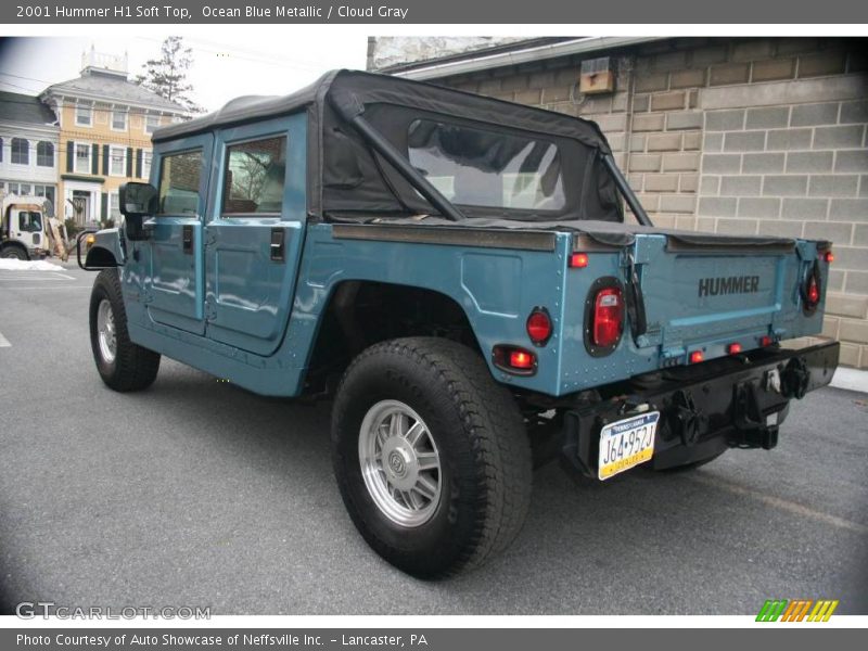 Ocean Blue Metallic / Cloud Gray 2001 Hummer H1 Soft Top