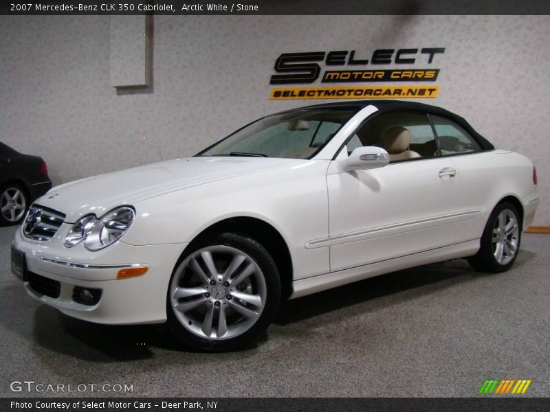 Arctic White / Stone 2007 Mercedes-Benz CLK 350 Cabriolet