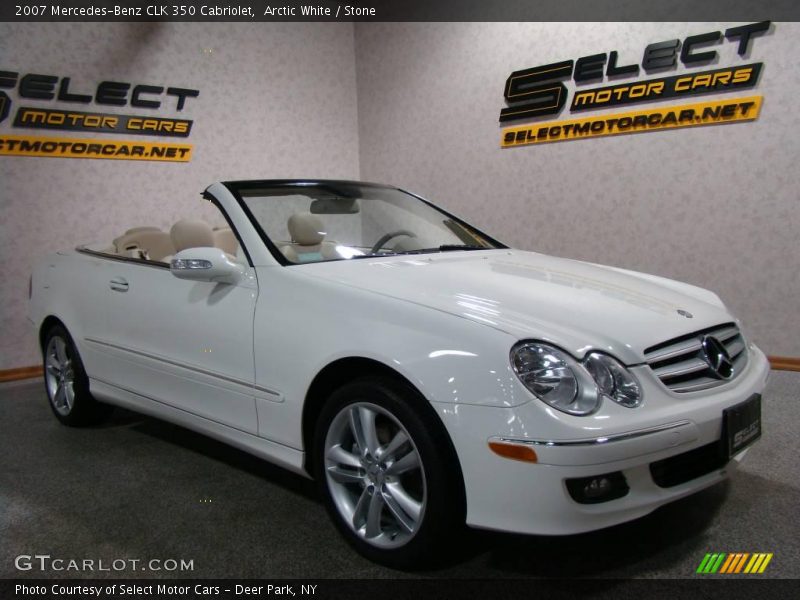 Arctic White / Stone 2007 Mercedes-Benz CLK 350 Cabriolet