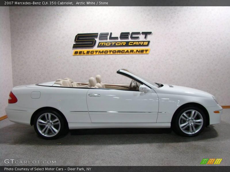 Arctic White / Stone 2007 Mercedes-Benz CLK 350 Cabriolet