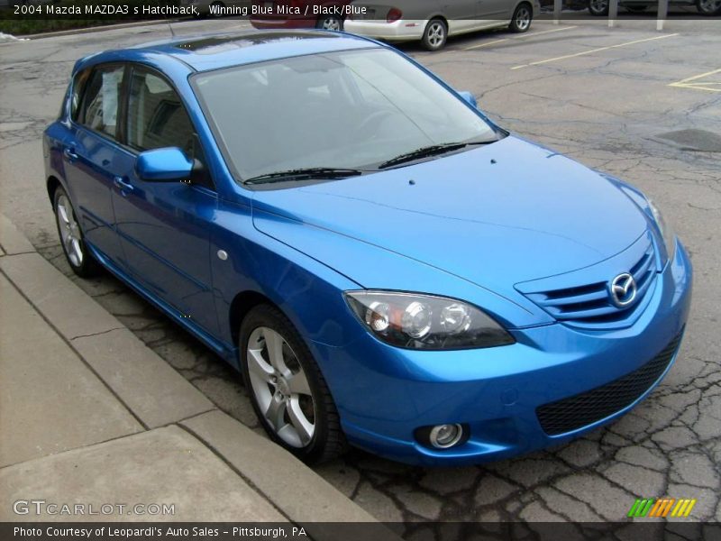 Winning Blue Mica / Black/Blue 2004 Mazda MAZDA3 s Hatchback
