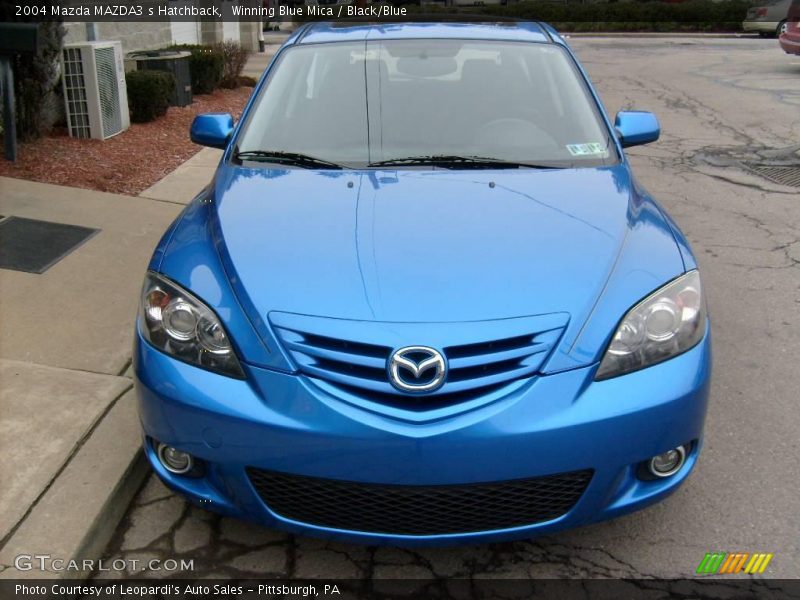 Winning Blue Mica / Black/Blue 2004 Mazda MAZDA3 s Hatchback