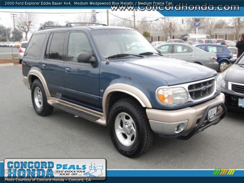 Medium Wedgewood Blue Metallic / Medium Prairie Tan 2000 Ford Explorer Eddie Bauer 4x4