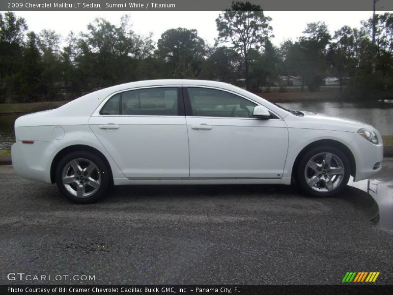 Summit White / Titanium 2009 Chevrolet Malibu LT Sedan
