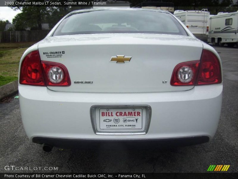 Summit White / Titanium 2009 Chevrolet Malibu LT Sedan