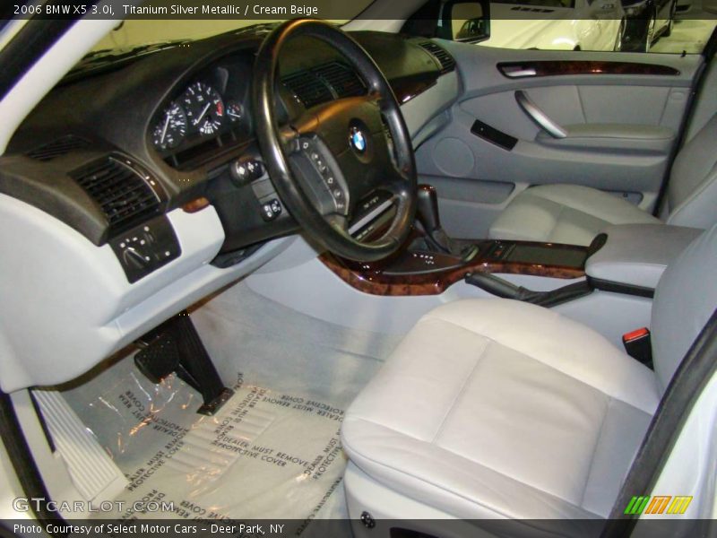 Titanium Silver Metallic / Cream Beige 2006 BMW X5 3.0i