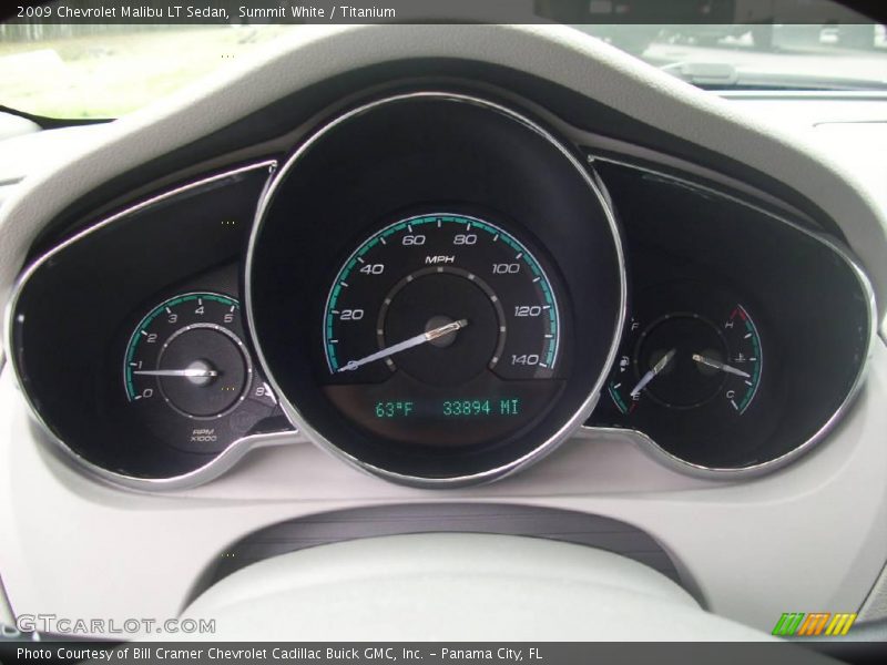 Summit White / Titanium 2009 Chevrolet Malibu LT Sedan