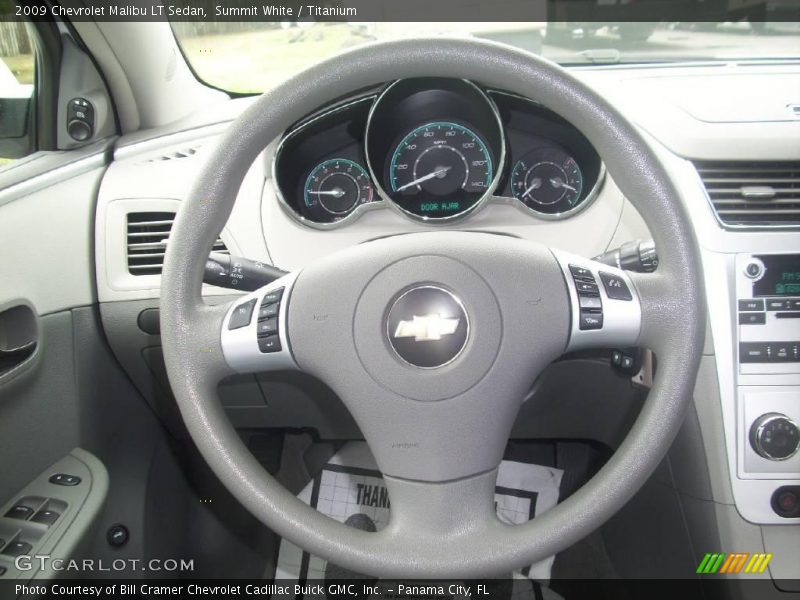 Summit White / Titanium 2009 Chevrolet Malibu LT Sedan