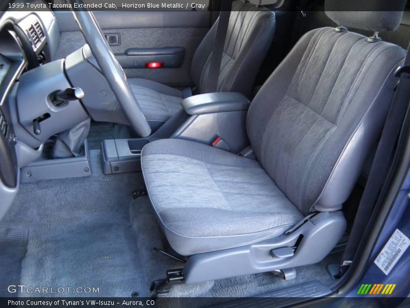 Horizon Blue Metallic / Gray 1999 Toyota Tacoma Extended Cab