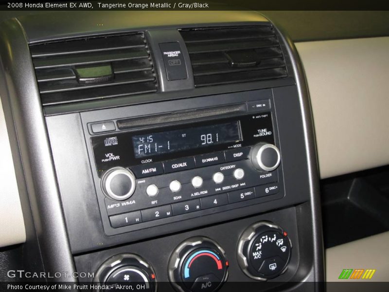 Tangerine Orange Metallic / Gray/Black 2008 Honda Element EX AWD