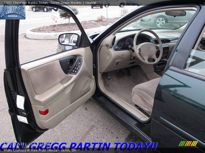 Forest Green Metallic / Neutral 2002 Chevrolet Malibu Sedan