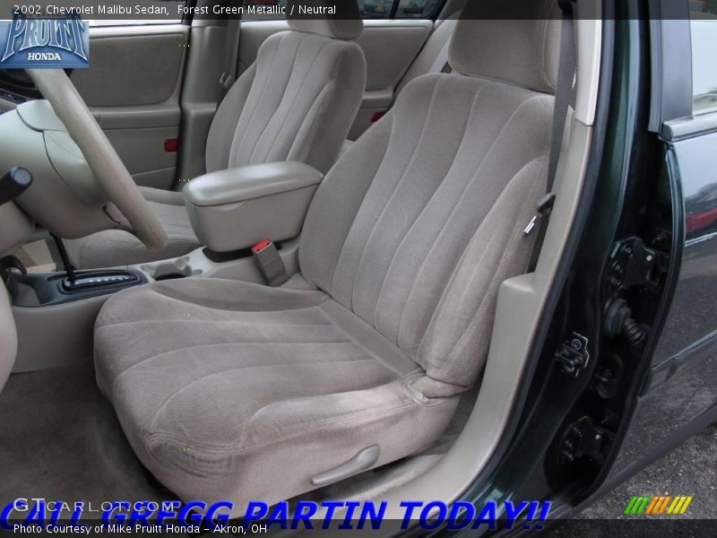 Forest Green Metallic / Neutral 2002 Chevrolet Malibu Sedan