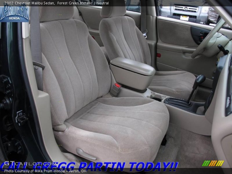 Forest Green Metallic / Neutral 2002 Chevrolet Malibu Sedan