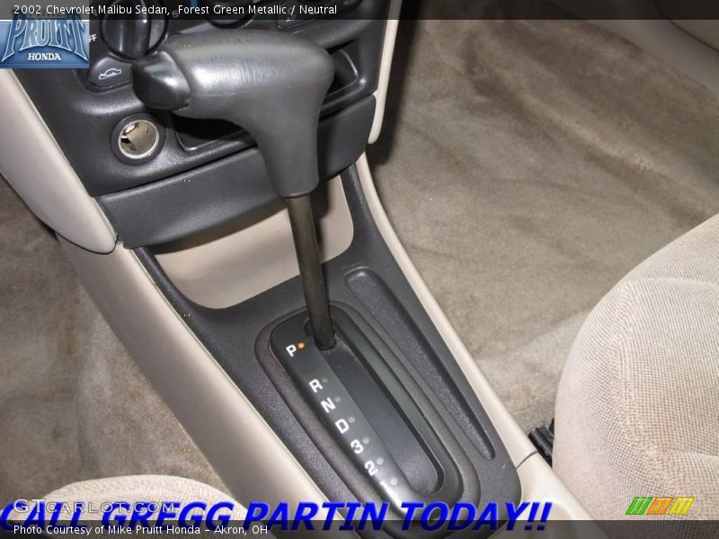 Forest Green Metallic / Neutral 2002 Chevrolet Malibu Sedan