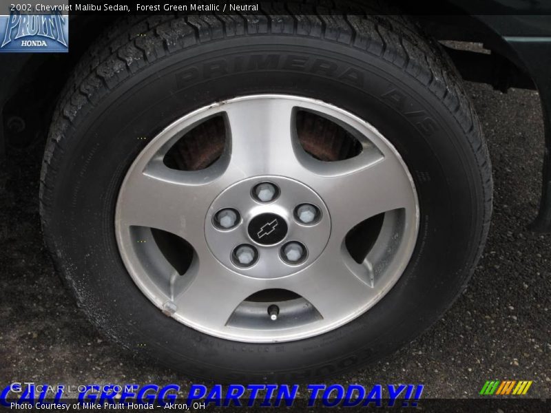 Forest Green Metallic / Neutral 2002 Chevrolet Malibu Sedan