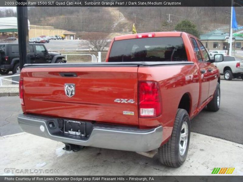 Sunburst Orange Pearl / Dark Slate/Medium Graystone 2009 Dodge Ram 1500 SLT Quad Cab 4x4