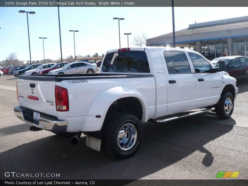 Bright White / Khaki 2006 Dodge Ram 3500 SLT Mega Cab 4x4 Dually