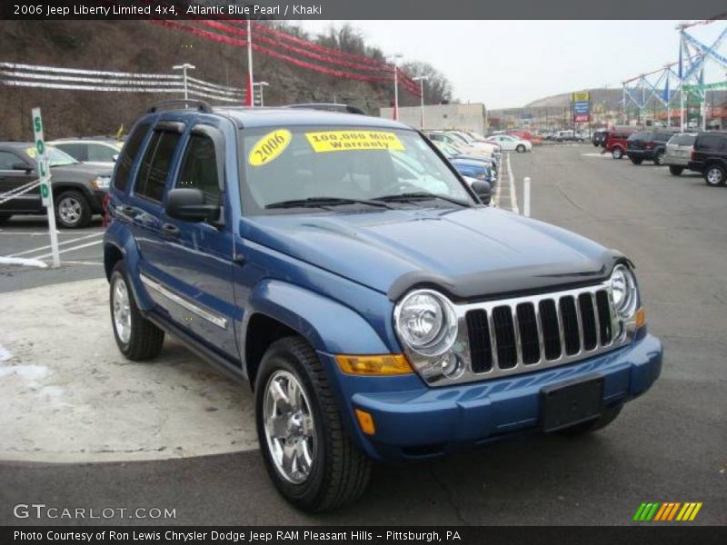 Atlantic Blue Pearl / Khaki 2006 Jeep Liberty Limited 4x4