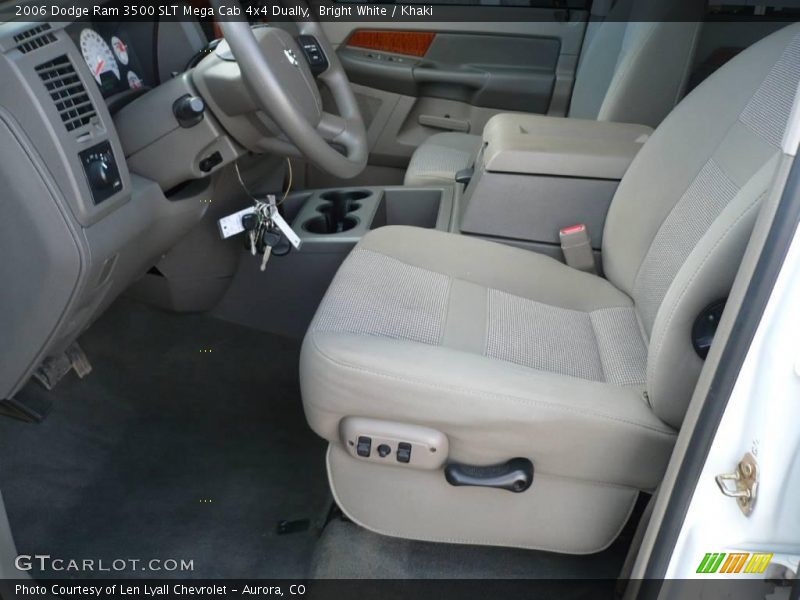 Bright White / Khaki 2006 Dodge Ram 3500 SLT Mega Cab 4x4 Dually