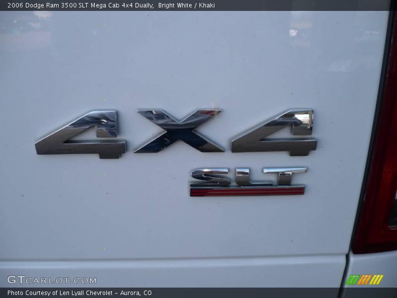 Bright White / Khaki 2006 Dodge Ram 3500 SLT Mega Cab 4x4 Dually