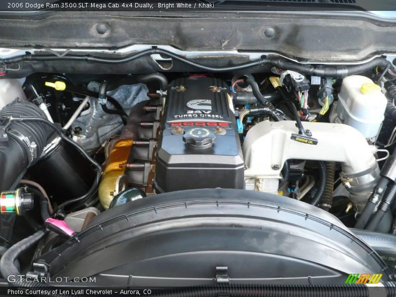 Bright White / Khaki 2006 Dodge Ram 3500 SLT Mega Cab 4x4 Dually