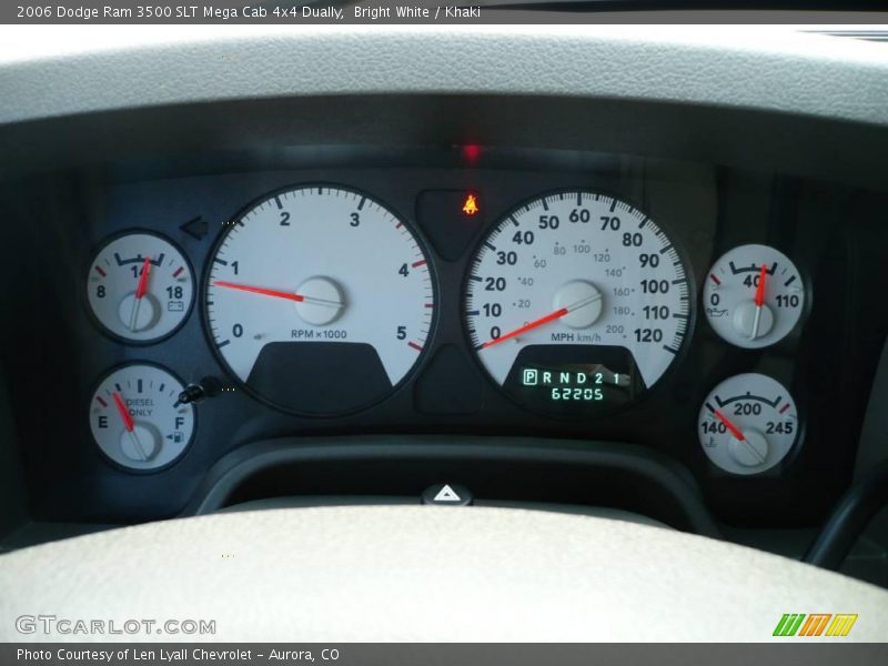 Bright White / Khaki 2006 Dodge Ram 3500 SLT Mega Cab 4x4 Dually