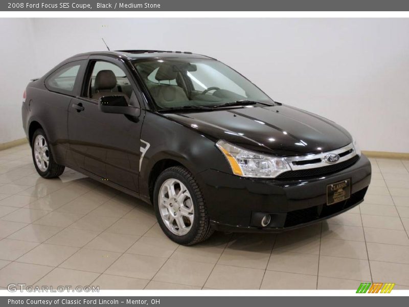 Black / Medium Stone 2008 Ford Focus SES Coupe